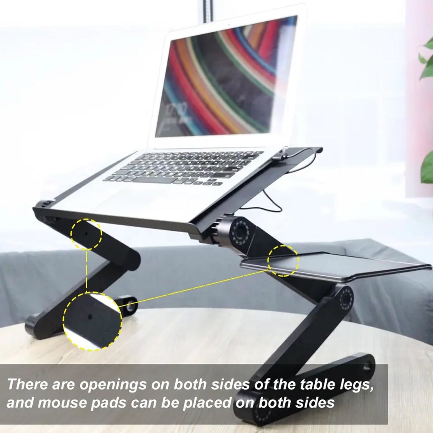 6925 Modern Style Portable Adjustable Foldable Laptop Holder Notebook Desks Lap PC Folding Desk Table Vented Stand 2 Built in Cooling Fans 6925 Modern Style Portable Adjustable Foldable Laptop Holder Notebook Desks Lap PC Folding Desk Table Vented Stand 2 Built in Cooling Fans
